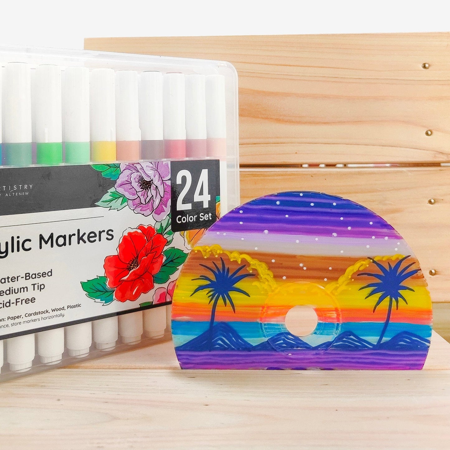Art Materials Acrylic Marker 24 Color Set - Vol. 1