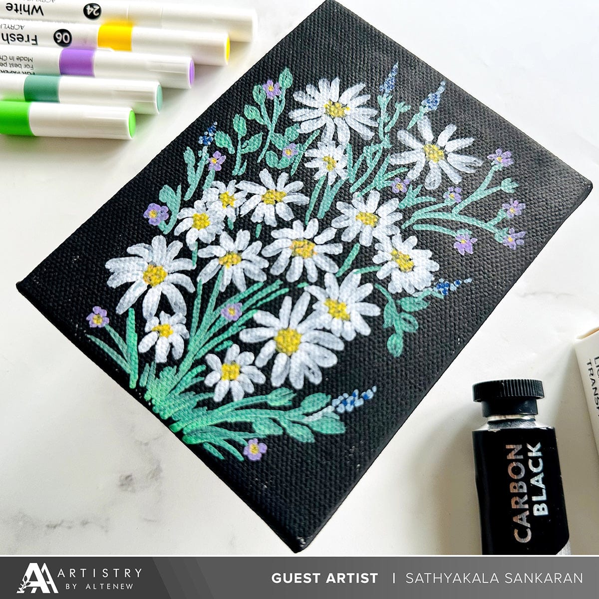 Art Materials Carbon Black Artists' Gouache (50ml)