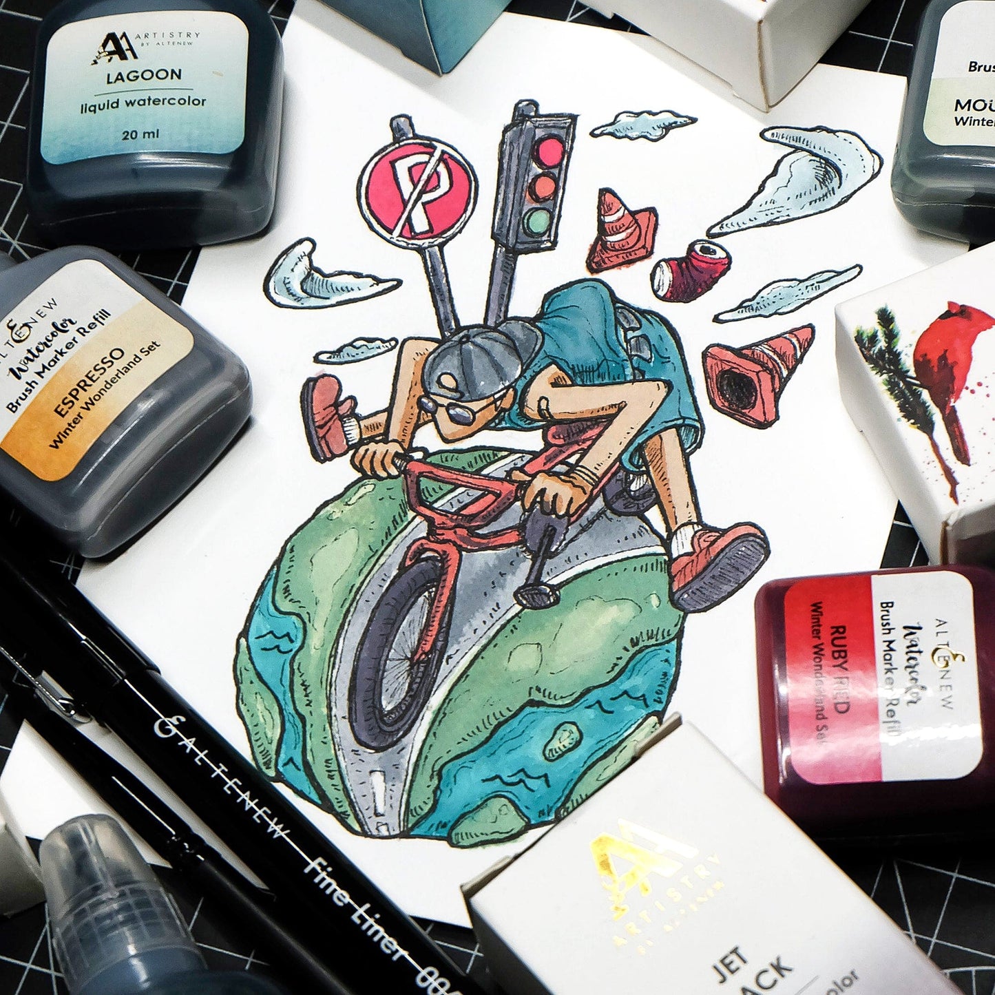 Liquid Watercolor Mountain Mist Liquid Watercolor - Brush Marker Refill