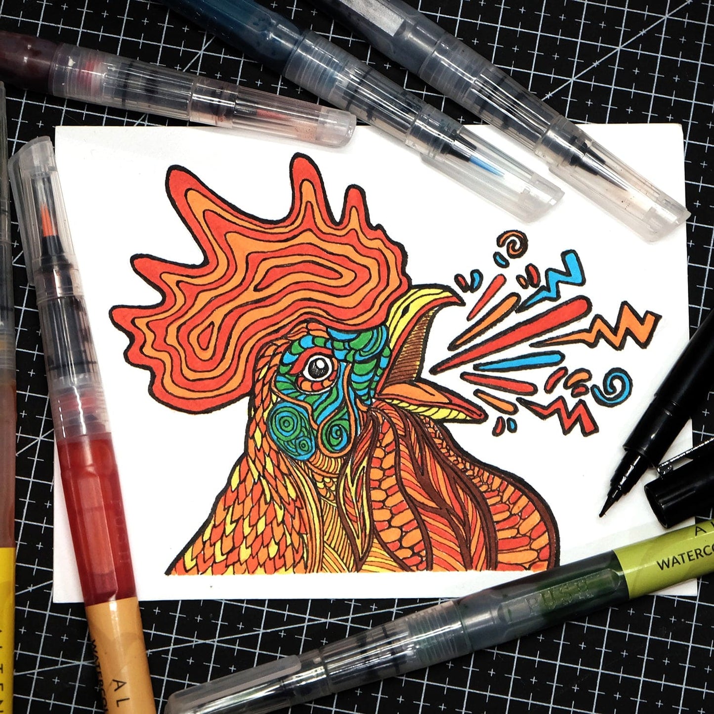 Water-based Markers Watercolor Brush Markers - Tropical Fiesta Set