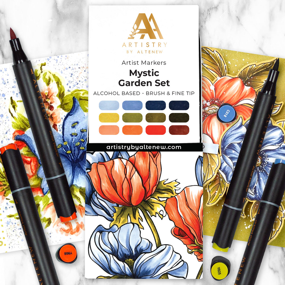 Artist-Grade Alcohol Inks and Markers for Coloring