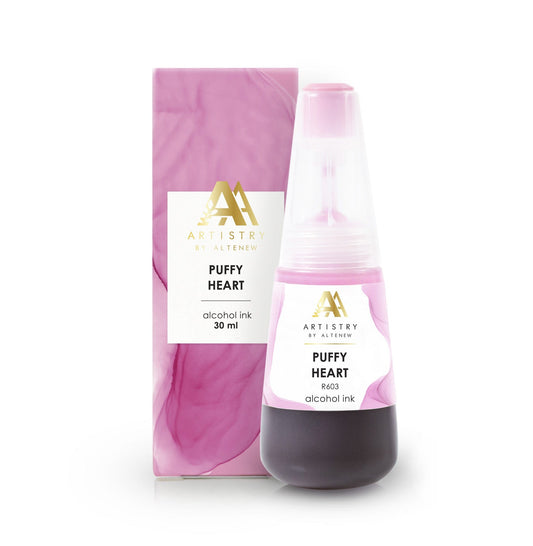 Alcohol Ink Puffy Heart Alcohol Ink