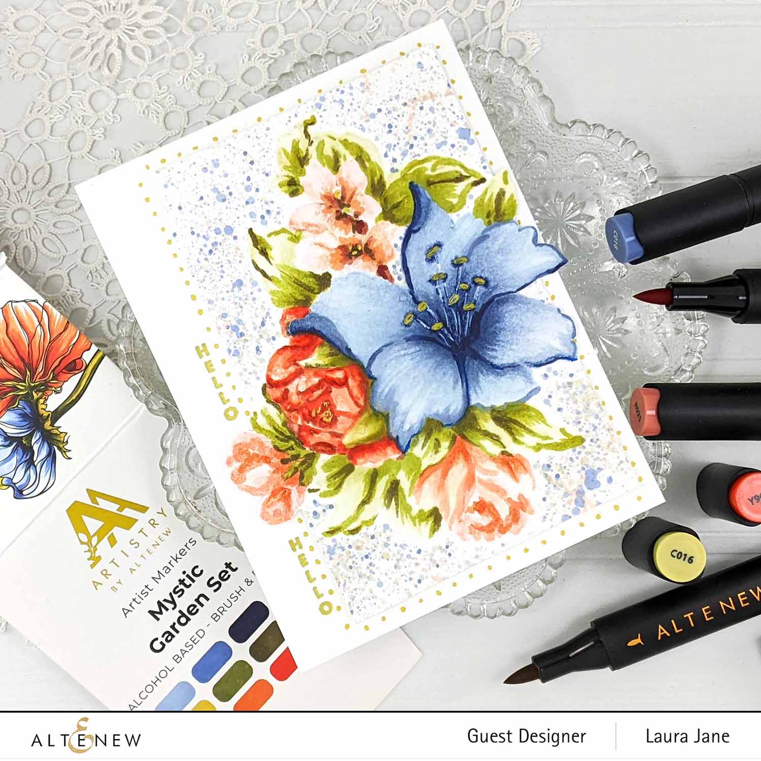 Alcohol Marker & Alcohol Ink Bundle Mystic Garden Artist Alcohol Markers Set & Alcohol Ink Bundle