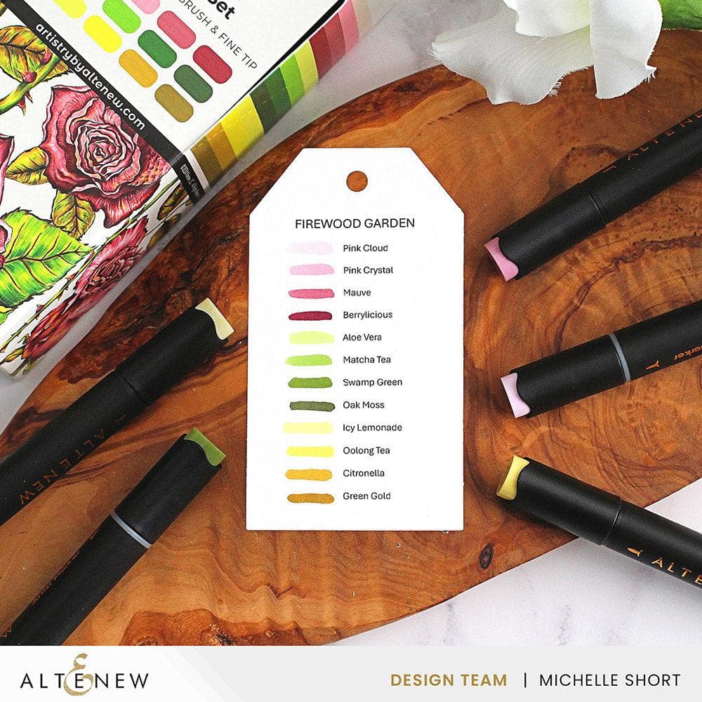 Alcohol Marker & Coloring Book Bundle Artist Alcohol Markers Set M & Exotic Blooms Marker Coloring Book Bundle