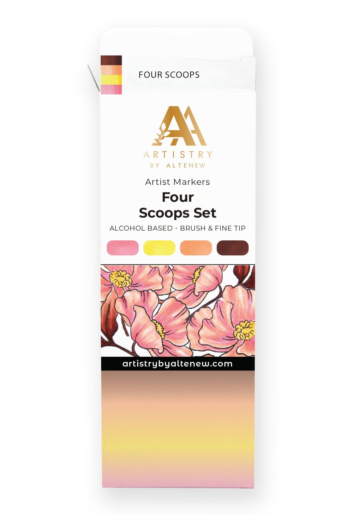 Alcohol Markers Artist Markers Four Scoops Set