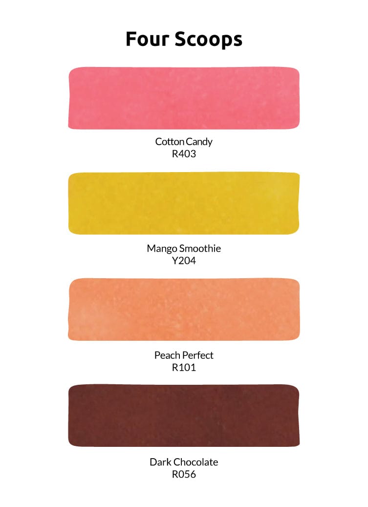 Alcohol Markers Artist Markers Four Scoops Set