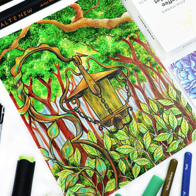 Alcohol Markers Artist Markers Green Fields Set
