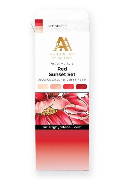 Alcohol Markers Artist Markers Red Sunset Set