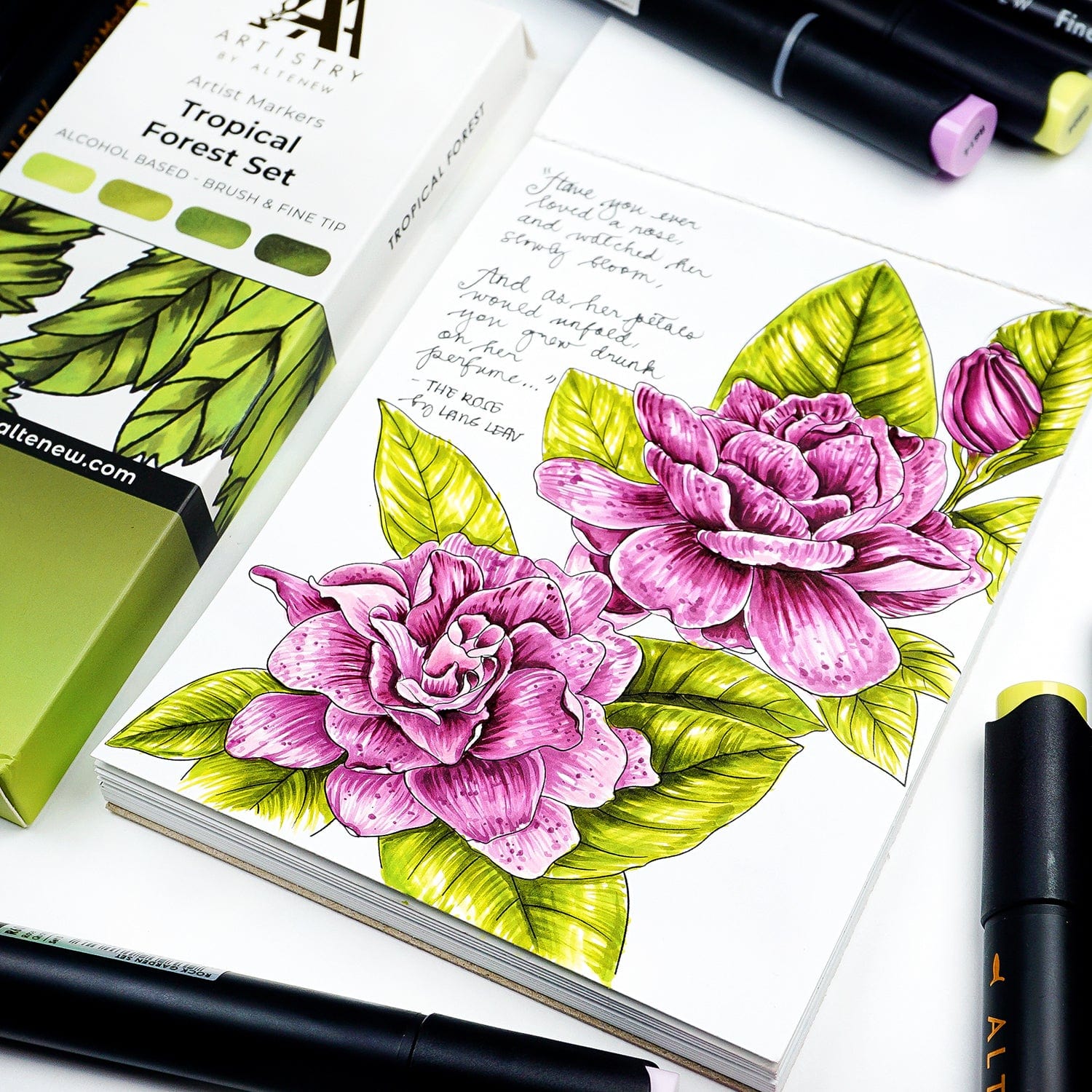 Alcohol Markers Artist Markers Rose Petal Set