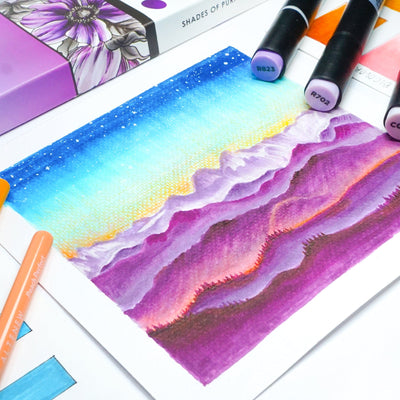 Alcohol Markers Artist Markers Shades of Purple Set