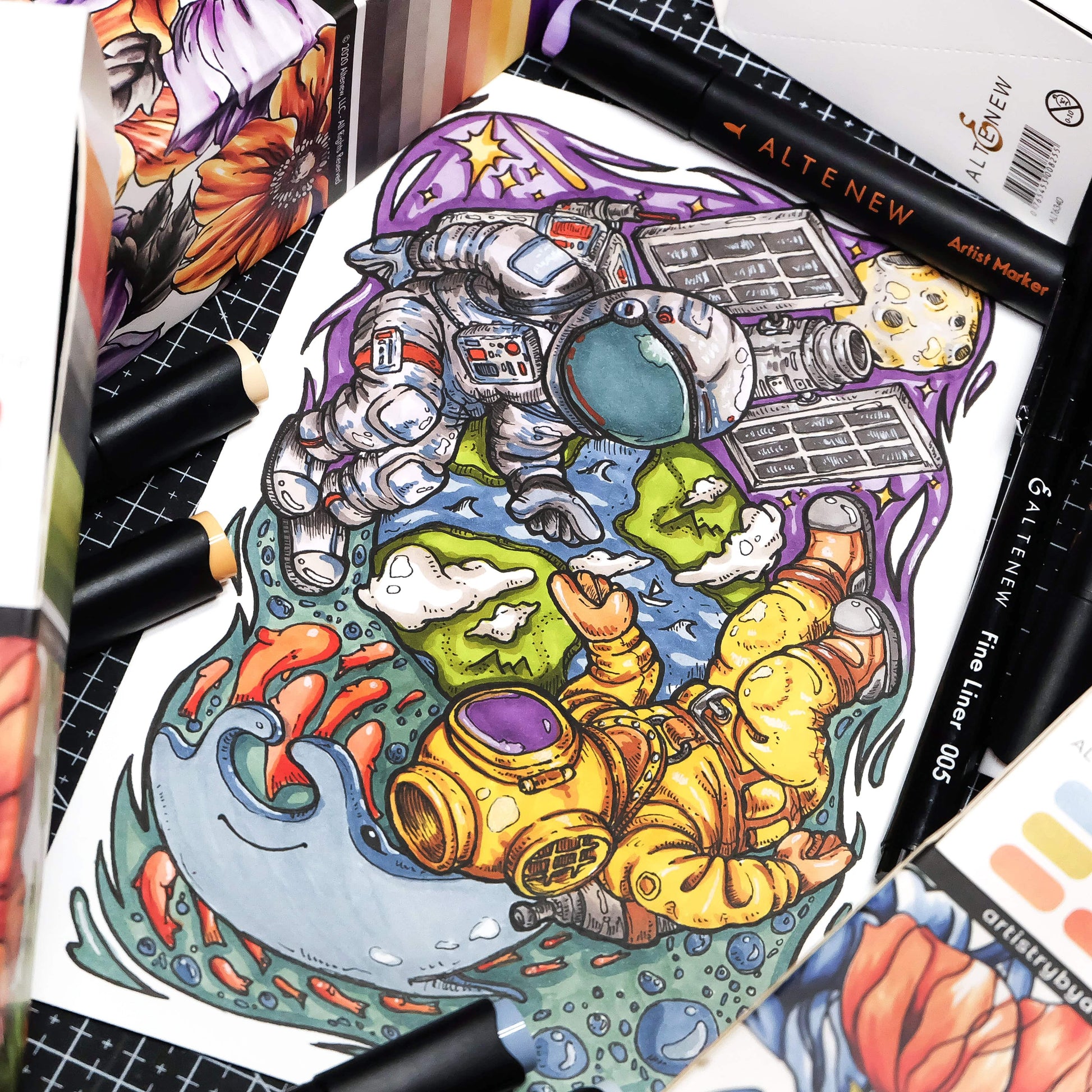 Alcohol Markers Mediterranean Terrace Garden Artist Alcohol Markers Set B