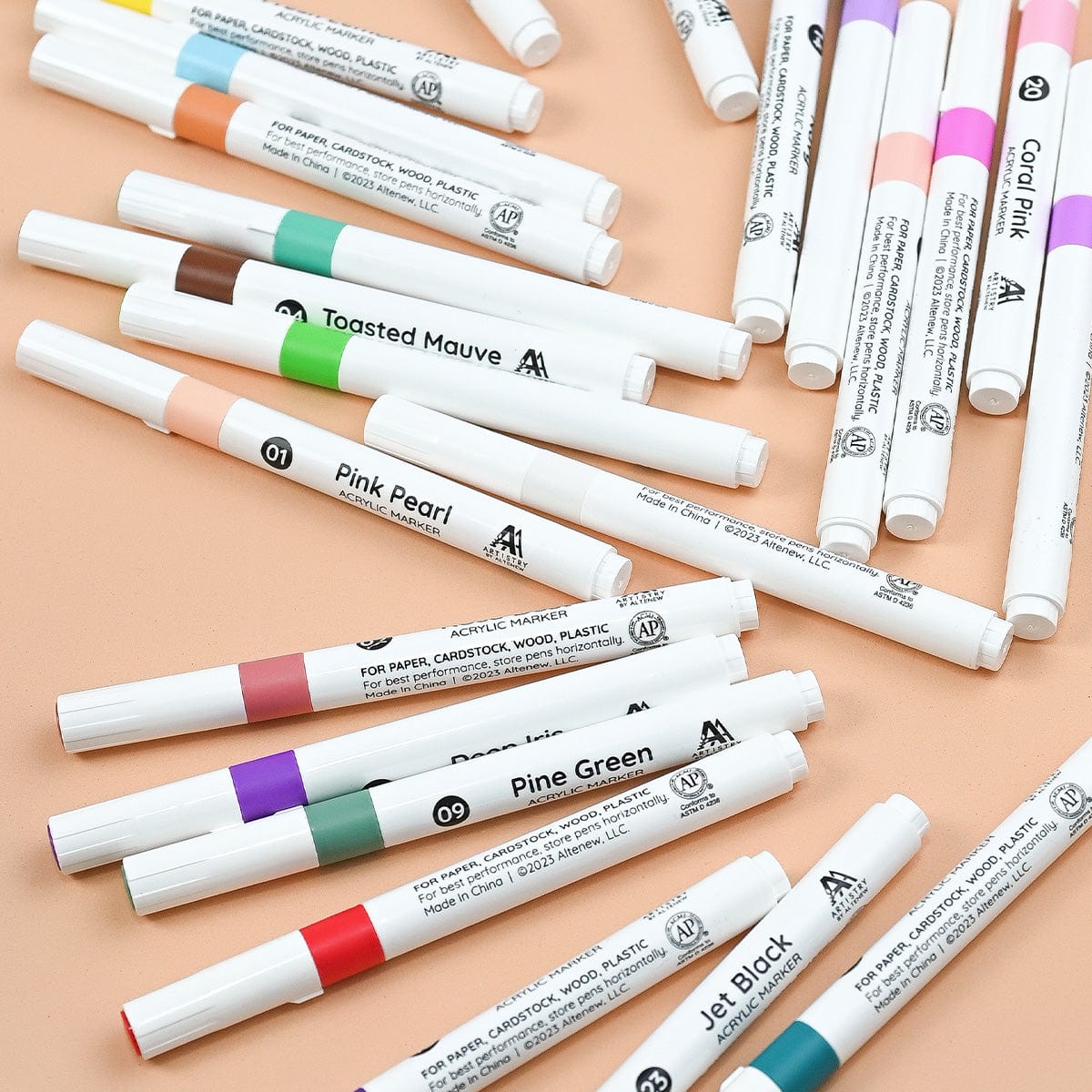 Art Materials Acrylic Marker 24 Color Set - Vol. 1