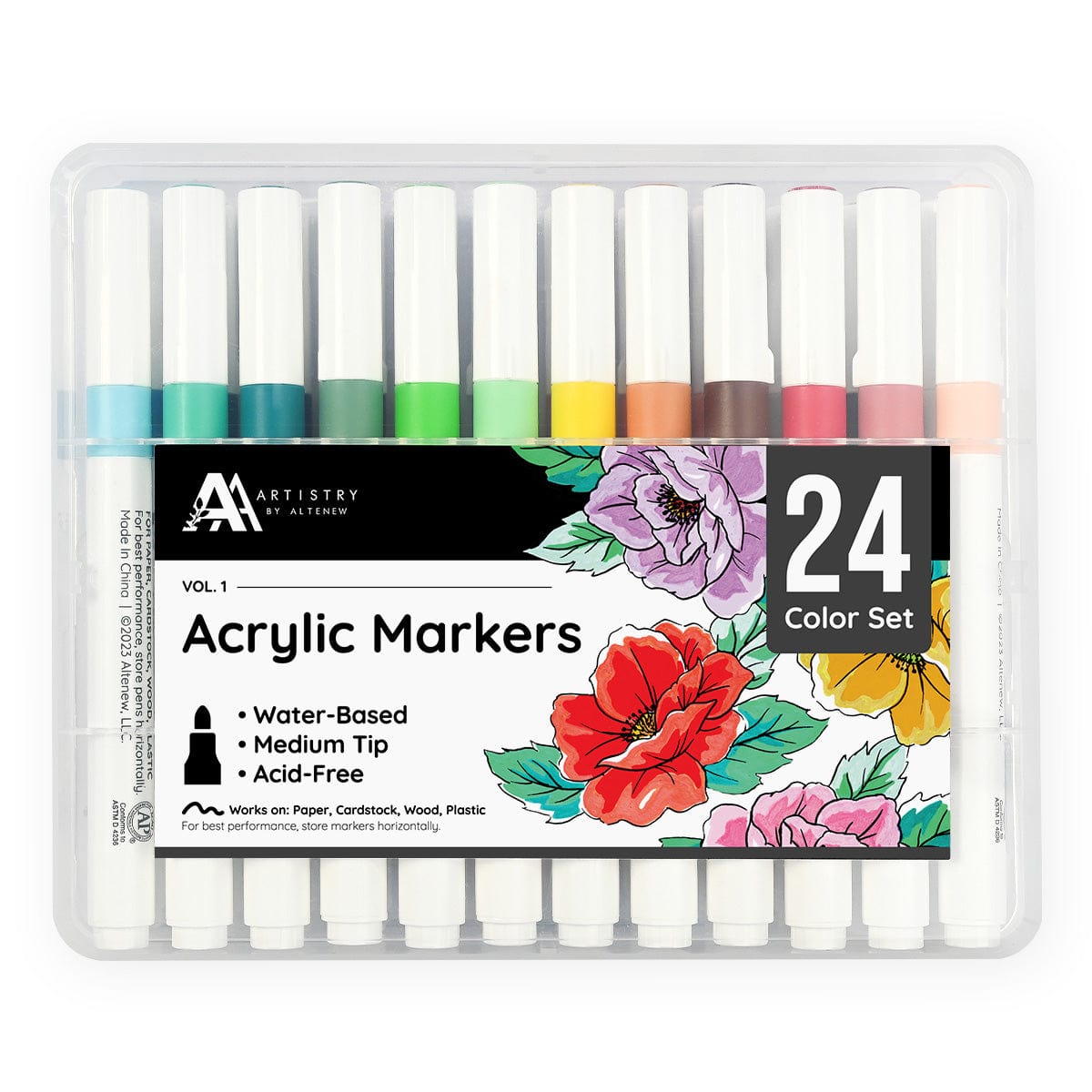 Art Materials Acrylic Marker 24 Color Set - Vol. 1