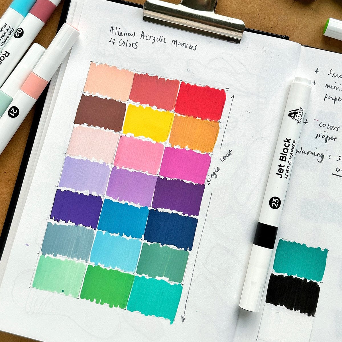 Art Materials Acrylic Marker 24 Color Set - Vol. 1