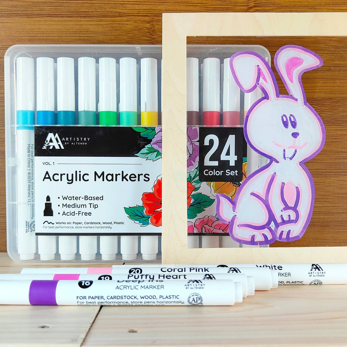 Art Materials Acrylic Marker 24 Color Set - Vol. 1