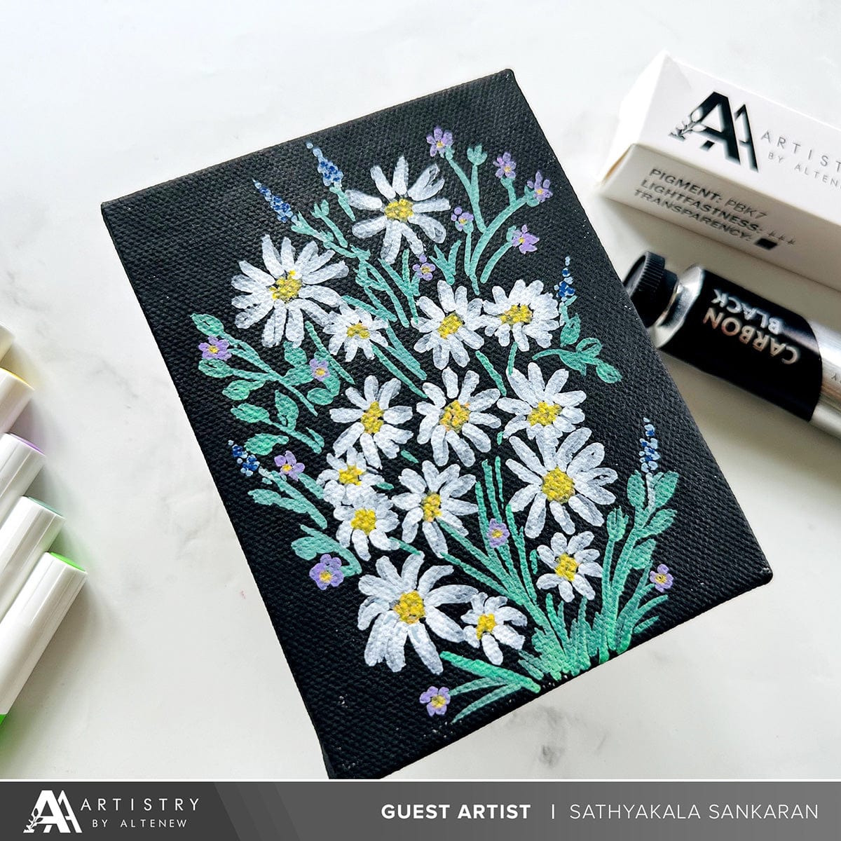 Art Materials Carbon Black Artists' Gouache (50ml)