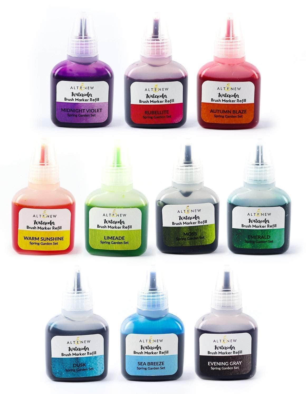 Liquid Watercolor Bundle Spring Garden Liquid Watercolor - Brush Marker Refill Bundle