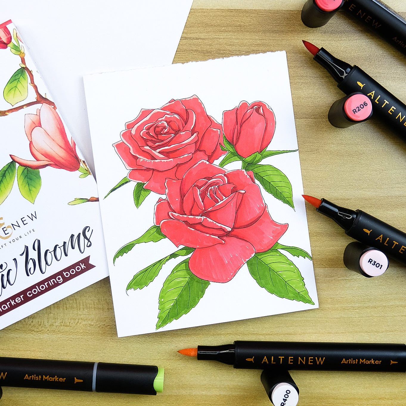 Altenew Exotic Blooms Adult Marker Coloring Book  Alcohol markers, Coloring  books, Artist markers