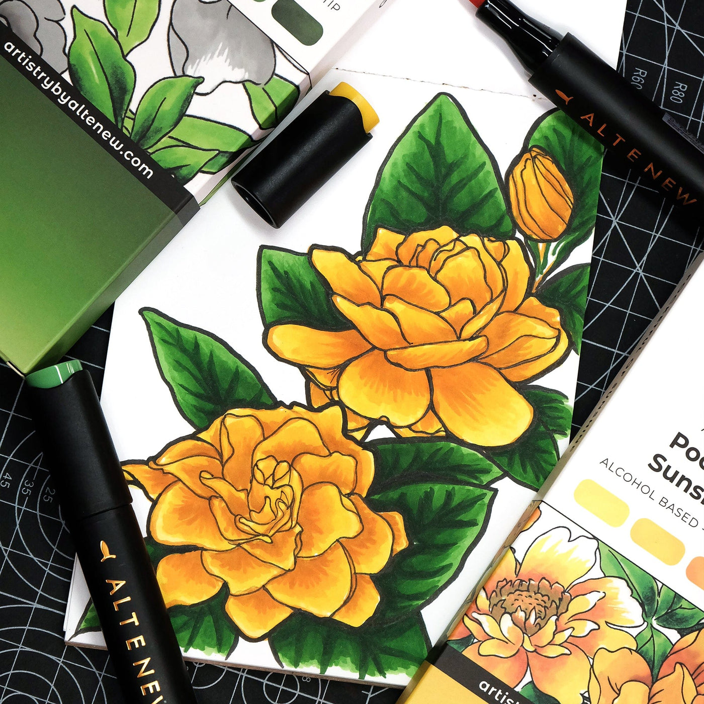 Altenew Exotic Blooms Adult Marker Coloring Book  Coloring books, Alcohol  markers, Paper craft projects