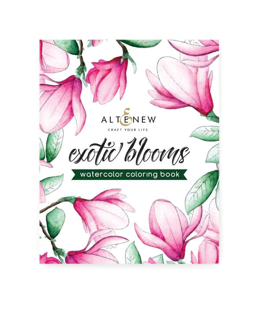 Coloring Book Exotic Blooms Watercolor Coloring Book