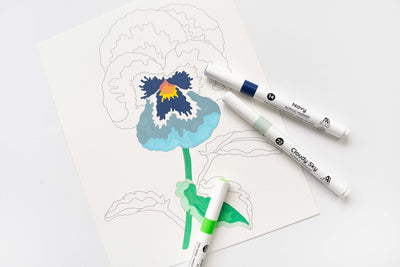 Coloring Book Paint-by-Number: Instant Artist - Artistic Blooms (4 Sheets)