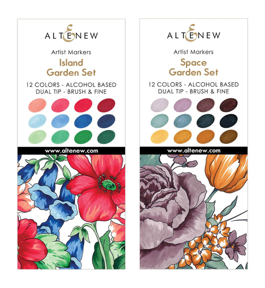 Island Garden & Space Garden Artist Alcohol Markers Bundle