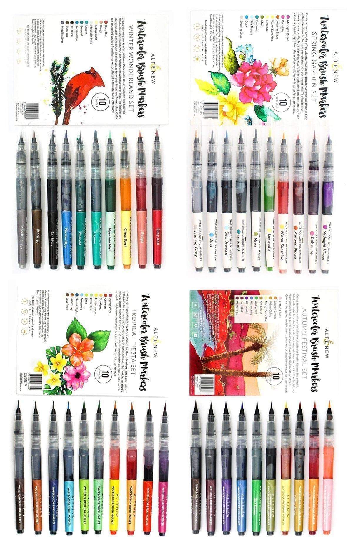 Liquid Watercolor Bundle Ultimate Watercolor Brush Markers Bundle