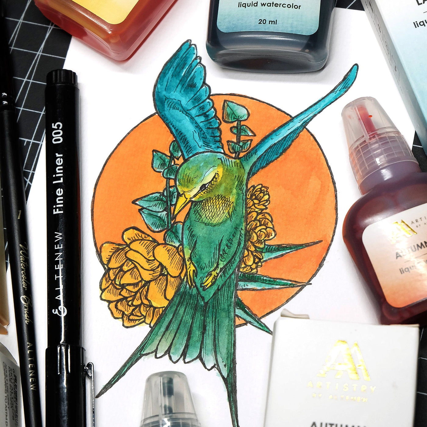 Liquid Watercolor Emerald Liquid Watercolor - Brush Marker Refill (Spring Garden Set)