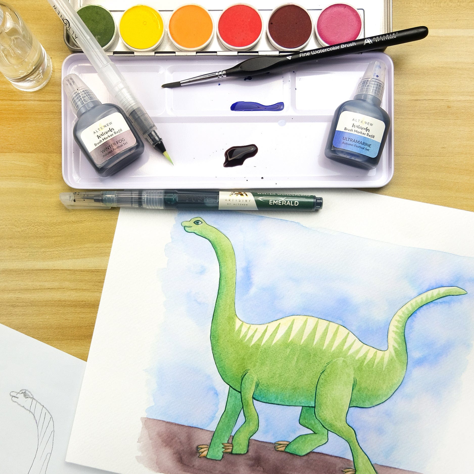 Liquid Watercolor Ultramarine Liquid Watercolor - Brush Marker Refill