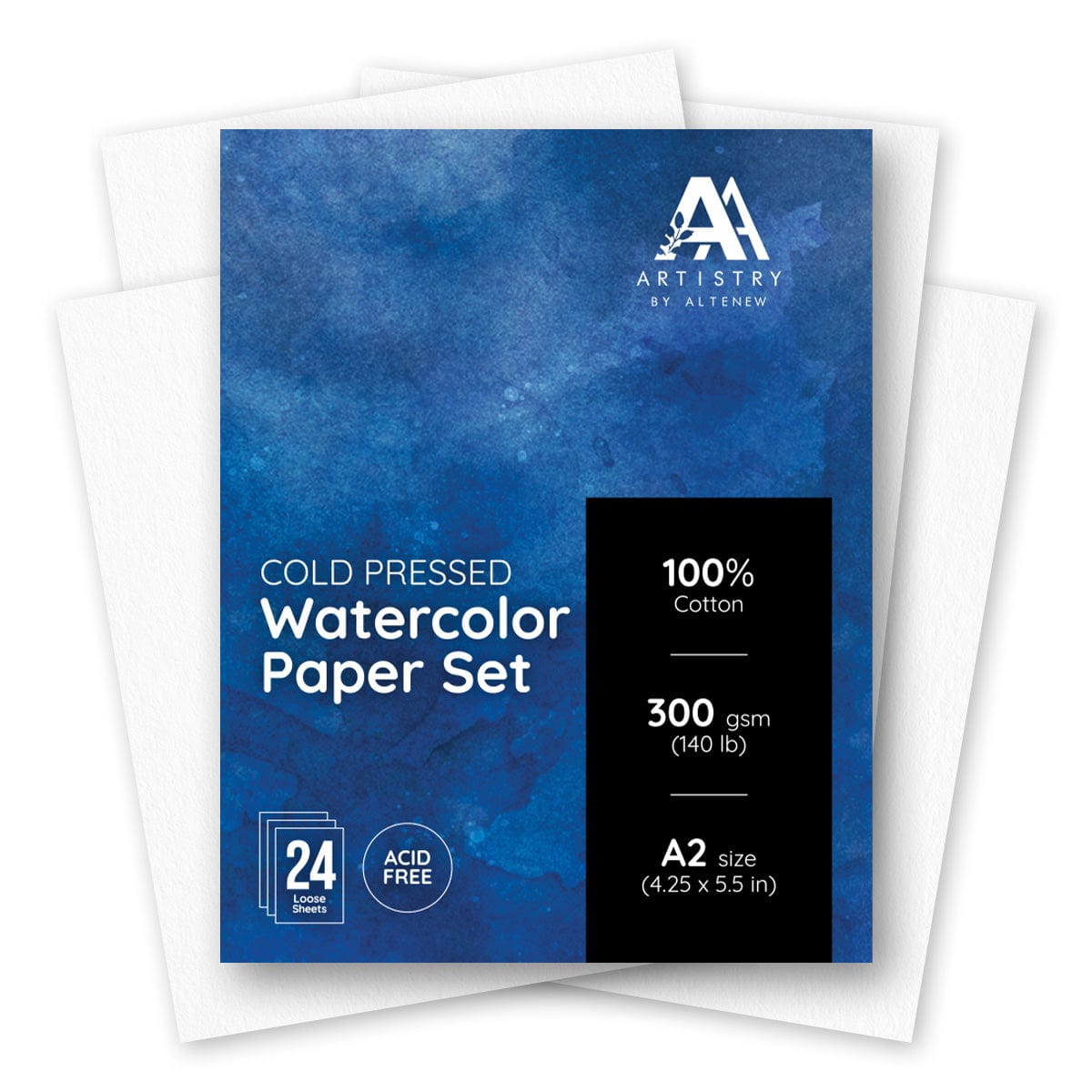 Paper Watercolor Paper Set (A2 loose sheets) - Cold Pressed