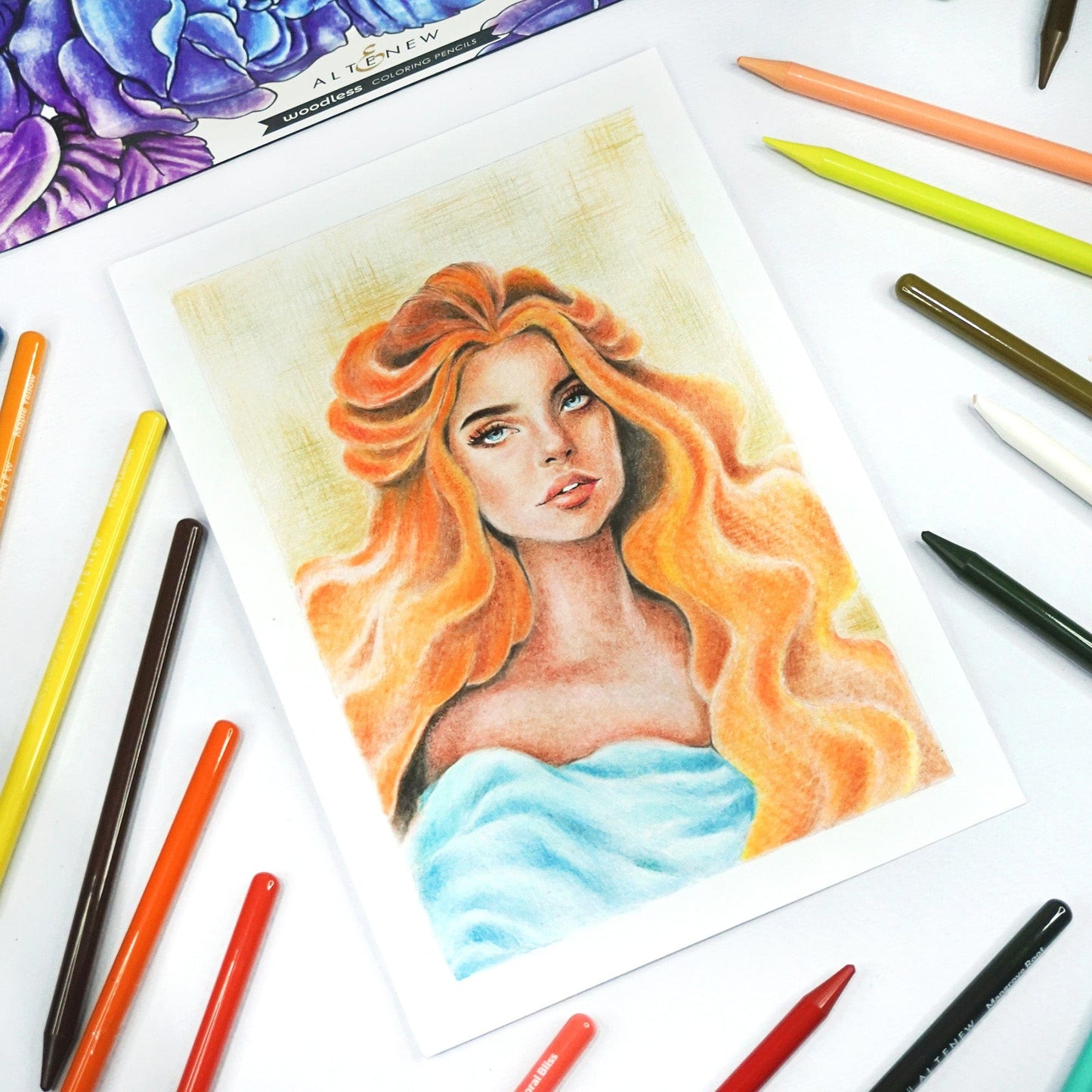 Pencils Woodless Watercolor Pencil 24 Set