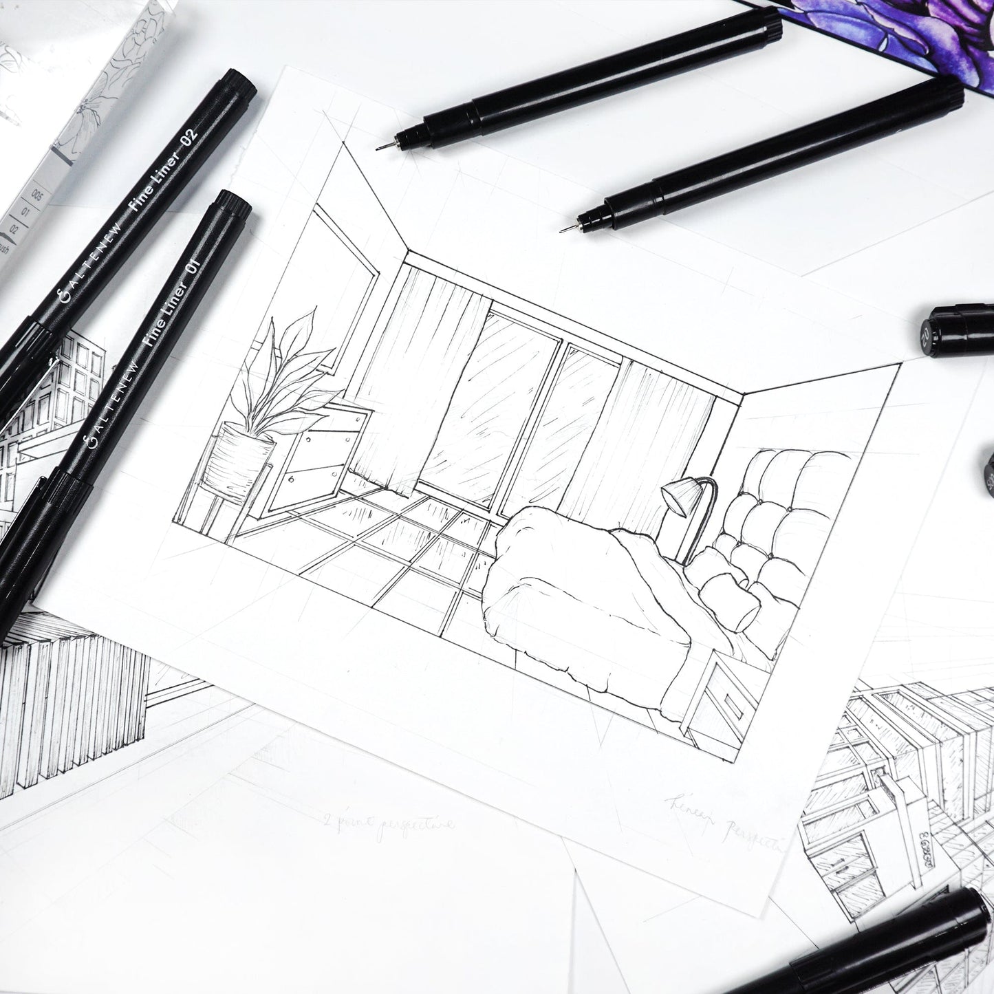 Stationery Fine Liner Pen Set