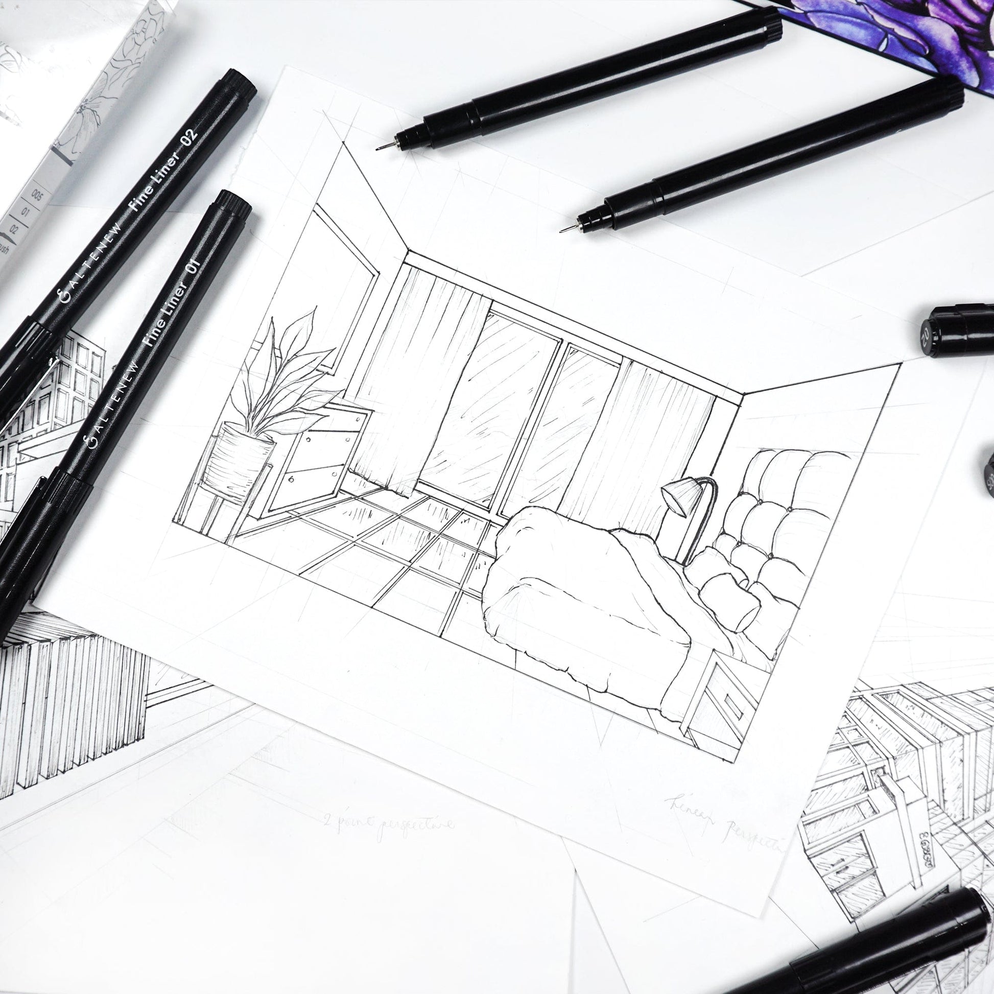 Stationery Fine Liner Pen Set