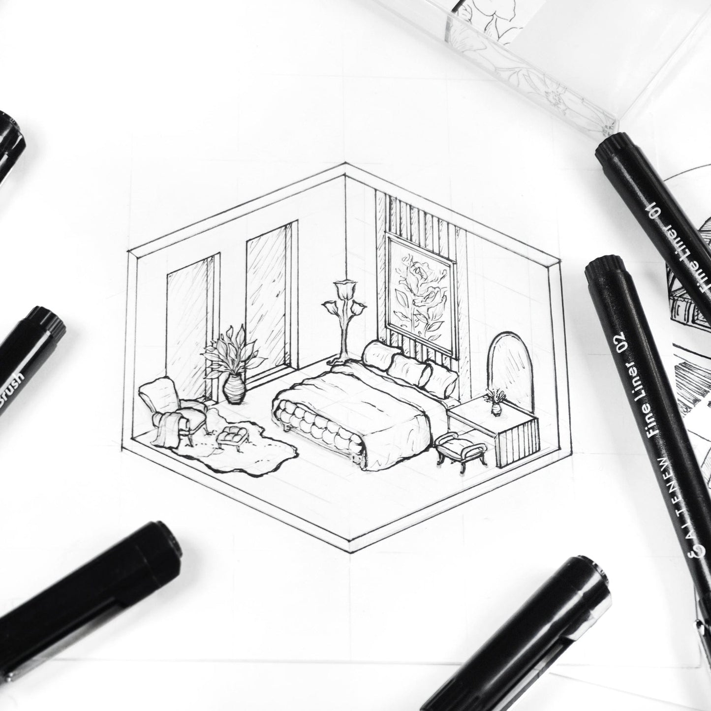 Stationery Fine Liner Pen Set