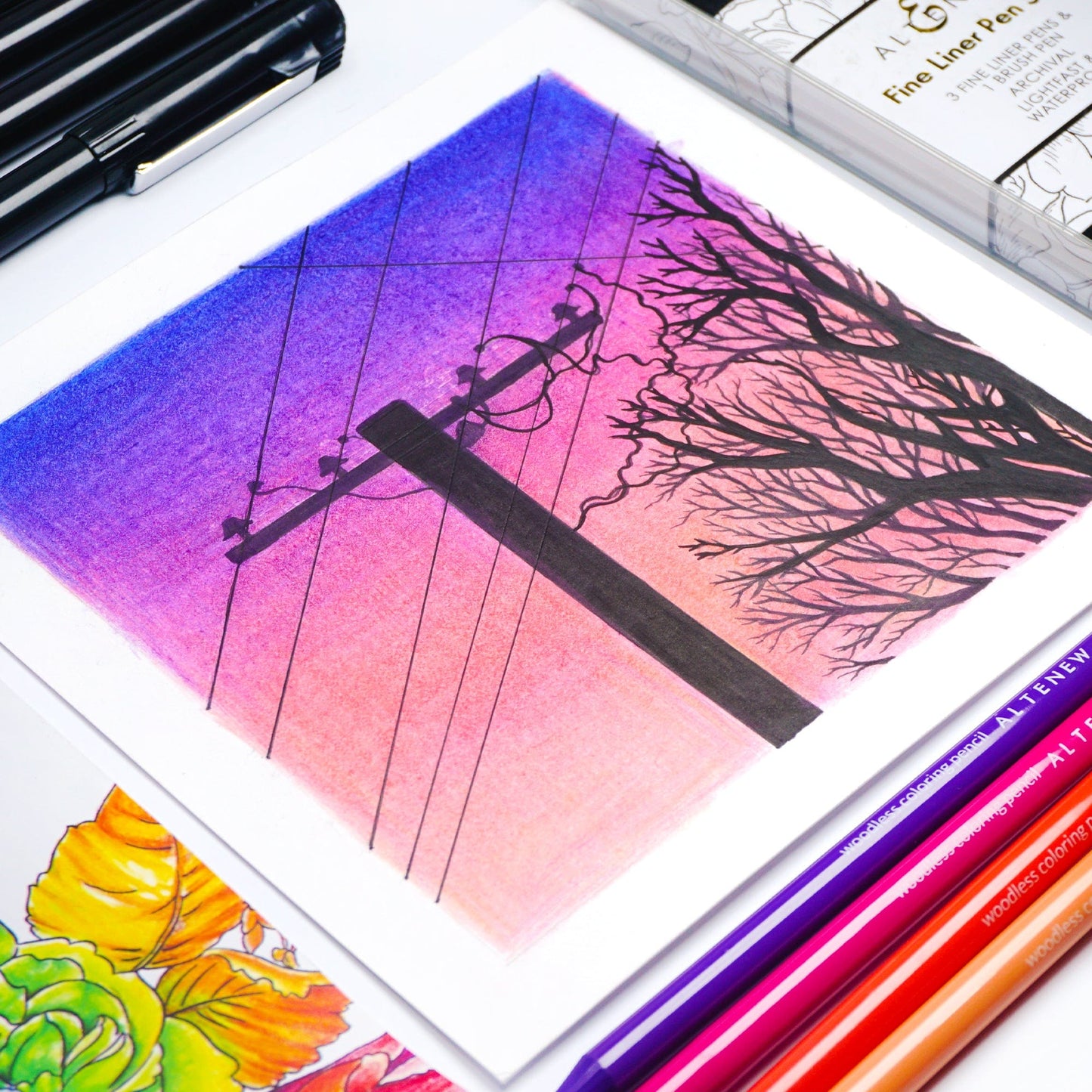 Stationery Fine Liner Pen Set