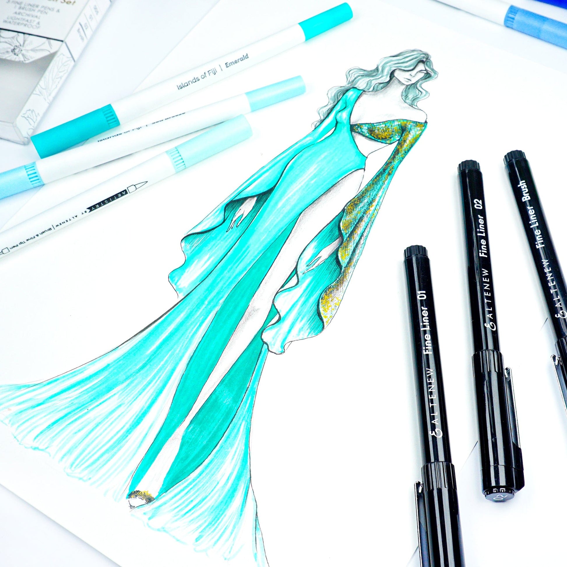 Stationery Fine Liner Pen Set