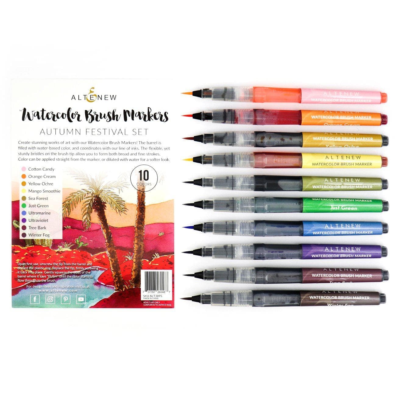 Water-based Markers Watercolor Brush Markers - Autumn Festival Set