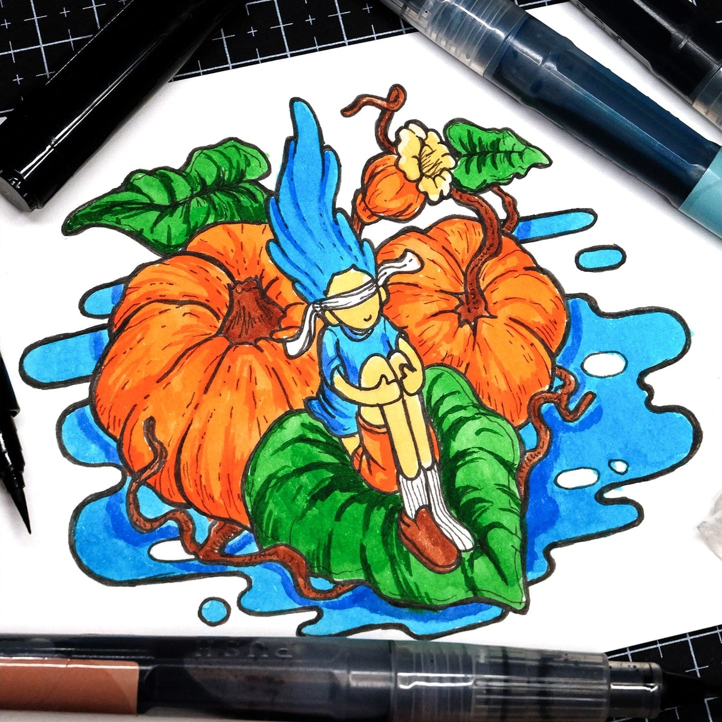 Water-based Markers Watercolor Brush Markers - Tropical Fiesta Set