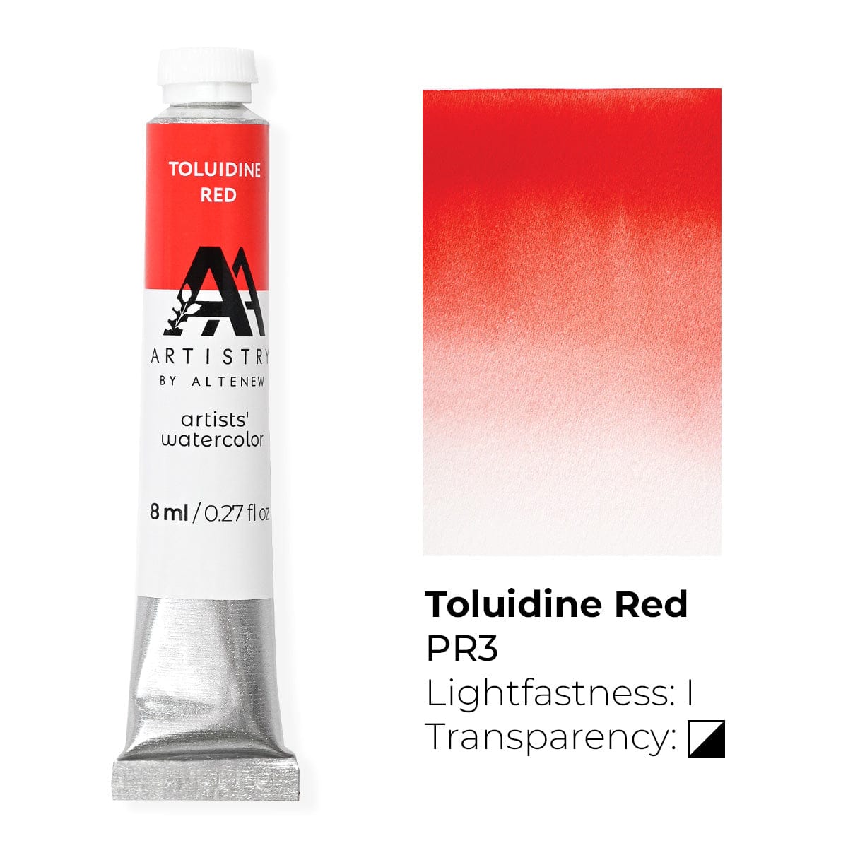 Watercolor Tubes Artists' Watercolor Tube - Toluidine Red - (PR.3)